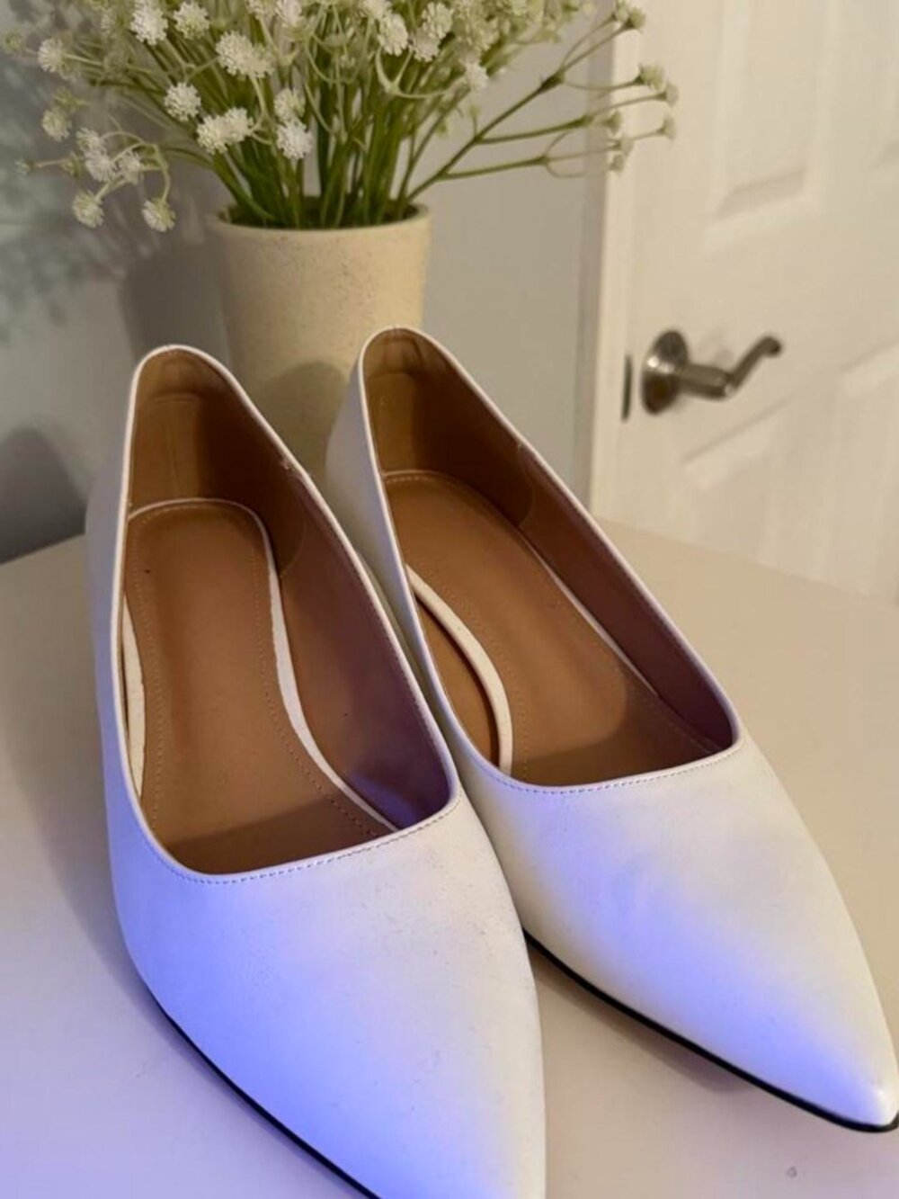 SHEIN Women's White Ballet-shoes